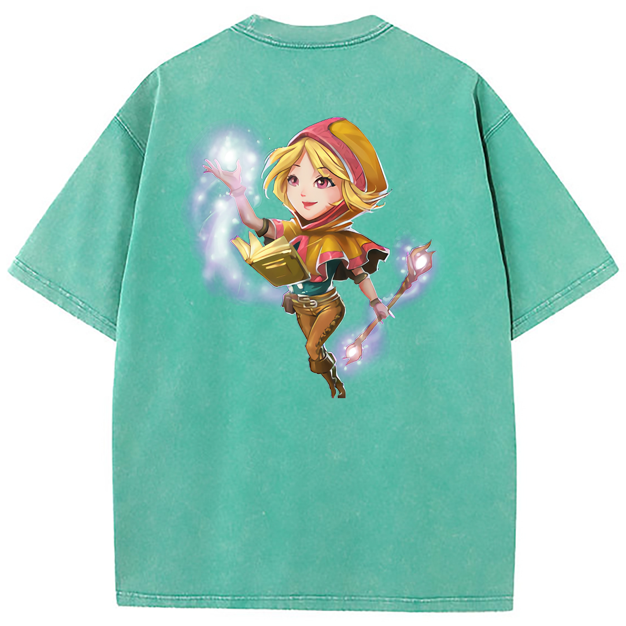 （画像用） リーグ・オブ・レジェンド League of Legends LOL 綿100% ヴィンテージ風 半袖Tシャツ（背面プリント）